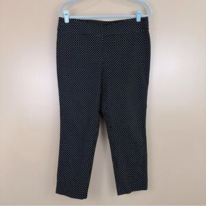 Counterparts Black and White Polka Dot Pull On Cropped Pants 16P Preppy Retro